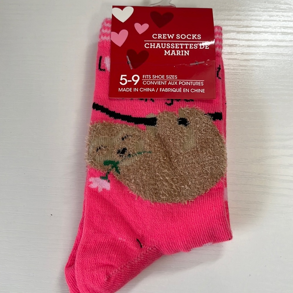 New, sloth crew socks